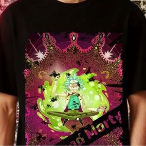 Rick and Morty Black Unisex Graphic  T-Shirt